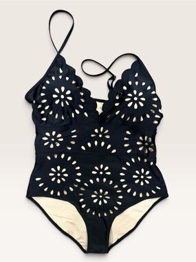 Black Cutout One Piece Swimsuit XL
